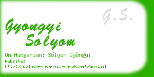 gyongyi solyom business card